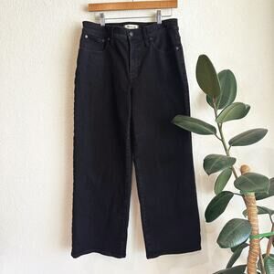 Madewell Womens The Perfect Vintage Wide Leg Jean Size 30P Black High Rise